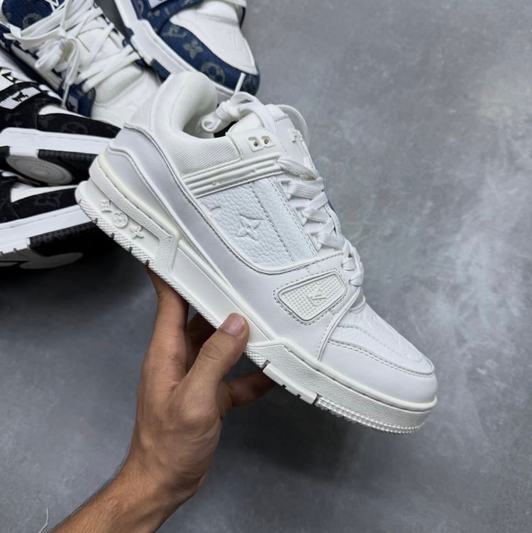 کتونی لویی ویتون ترینر کیفیت مستر || Louis Vuitton Trainer Black White