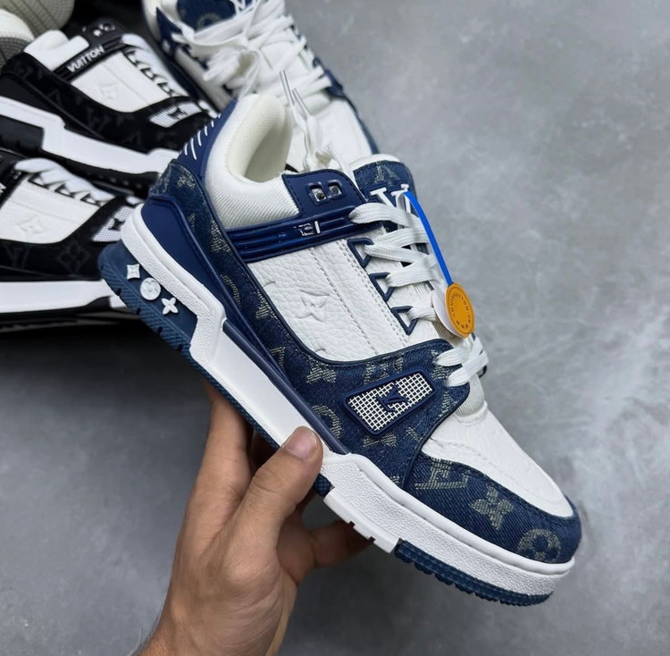 کتونی لویی ویتون ترینر کیفیت مستر || Louis Vuitton Trainer Black White