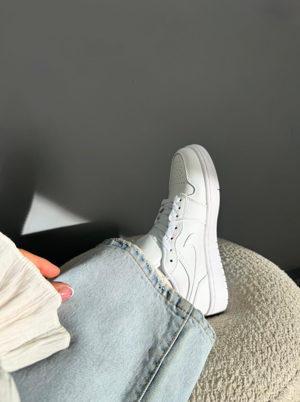 Nike Air Jordan 1 Low Triple White نایک جردن بدون ساق تمام سفید