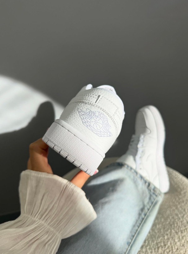 Nike Air Jordan 1 Low Triple White نایک جردن بدون ساق تمام سفید